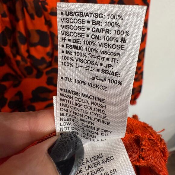 Grace Atwood The Drop Red Leopard Print Mini Shift Dress Sz 2X - Picture 7 of 11